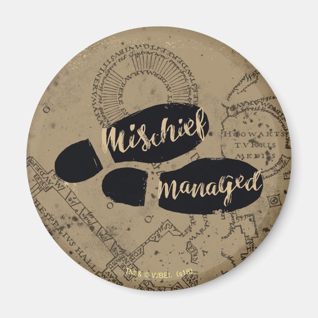 Harry Potter | MISCHIEF MANAGED™-Kartenfußabdrücke Magnet (Vorne)