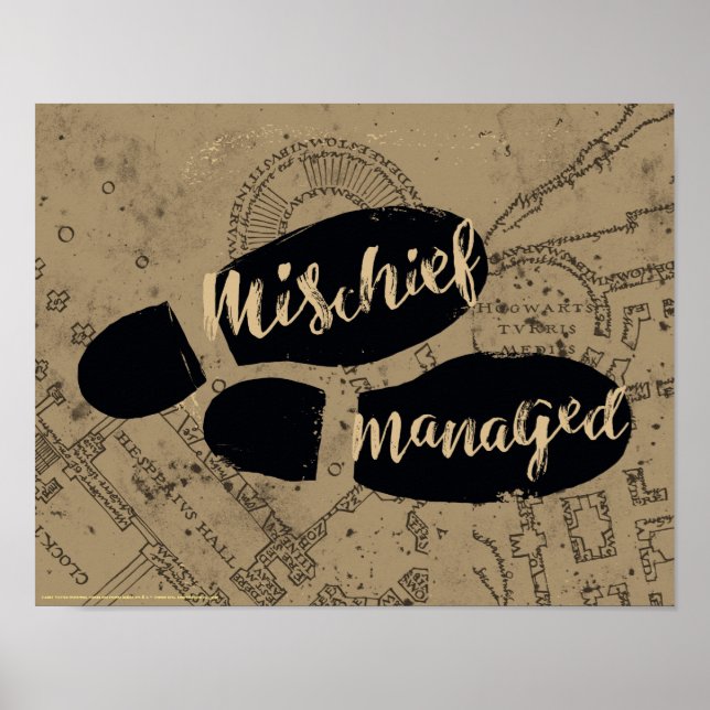 Harry Potter | MISCHIEF MANAGED™-Kartenfußspuren Poster (Vorne)