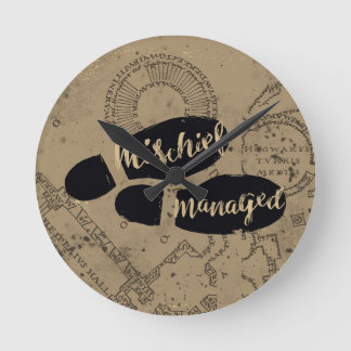 Harry Potter | MISCHIEF MANAGED™ Map Footprints Runde Wanduhr