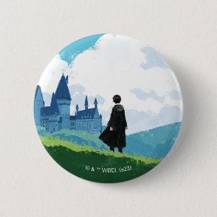 HARRY POTTER™ mit Blick auf das Schloss HOGWARTS™ Button