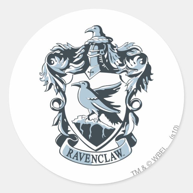 Harry Potter | Modernes Ravenclaw-Wappen Runder Aufkleber (Vorderseite)