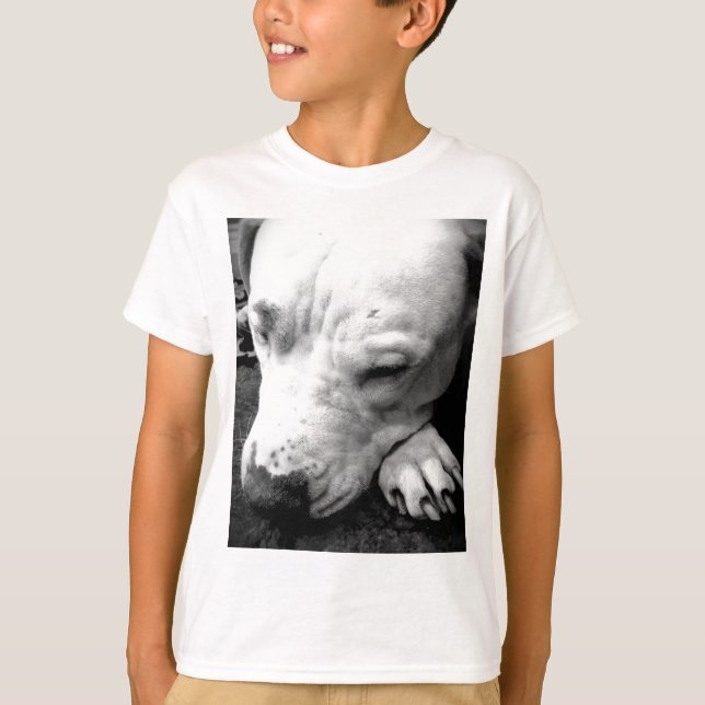 Harry Potter Narbe Hund weißer Pit Bull T-Shirt (Vorderseite)