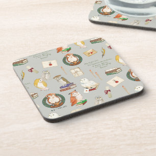 HARRY POTTER™   Owl Letter Pattern Getränkeuntersetzer