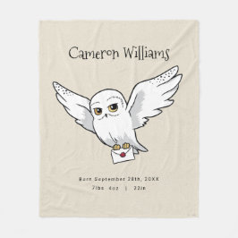 Harry Potter | Personalisierte Hedwig Fleecedecke