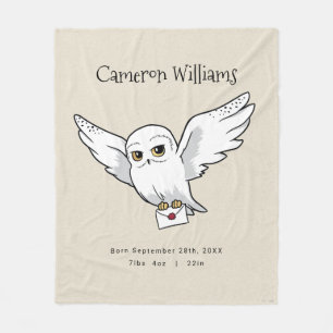 Harry Potter   Personalisierte Hedwig Fleecedecke