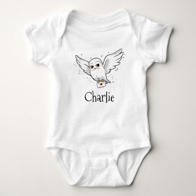 Harry Potter | Personalized Hedwig Baby Strampler (Vorderseite)