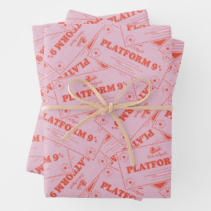 HARRY POTTER™   Platforn 9 3/4 Zugfahrkarten Geschenkpapier Set