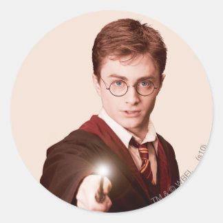 Harry Potter-Punkt-Stab Runder Aufkleber