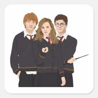 Harry potter quadratischer aufkleber