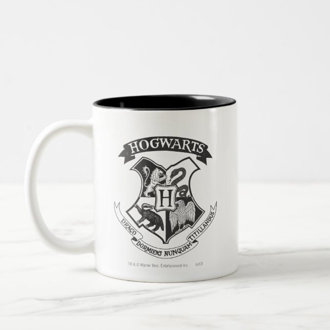 Harry Potter | Retro Hogwarts Crest Zweifarbige Tasse (Links)