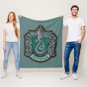 Harry Potter   Retro-mächtiges Slytherin-Wappen Fleecedecke