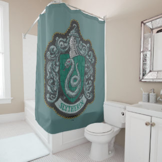 Harry Potter | Retro Mighty Slytherin Wappen Duschvorhang