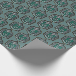 Harry Potter   Retro Mighty Slytherin Wappen Geschenkpapier