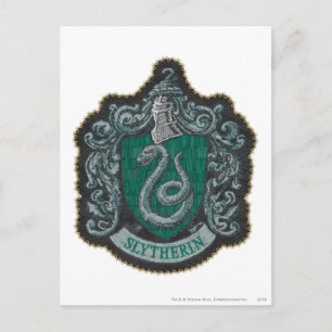 Harry Potter   Retro Mighty Slytherin Wappen Postkarte