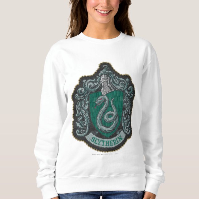 Harry Potter | Retro Mighty Slytherin Wappen Sweatshirt (Vorderseite)