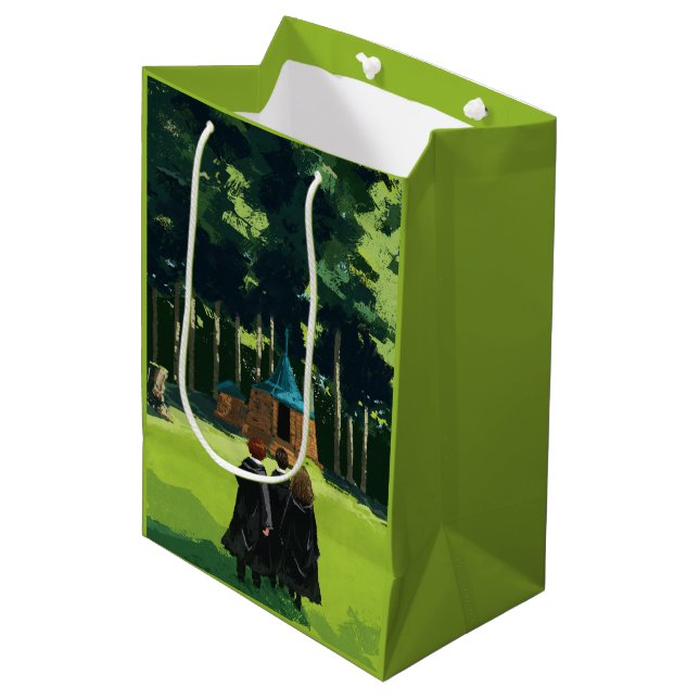 HARRY POTTER™, Ron & Hermione bei Hagrid's Hut Mittlere Geschenktüte (Vorderseite Schrägansicht)