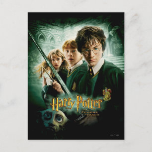 Harry Potter Ron Hermione Dobby Group Shot Postkarte