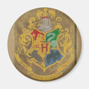 Harry Potter   Rustikale Hogwarts Crest Magnet