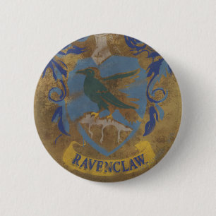 Harry Potter   Rustikale Ravenclaw-Malerei Button