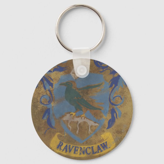 Harry Potter | Rustikale Ravenclaw-Malerei Schlüsselanhänger (Vorderseite)