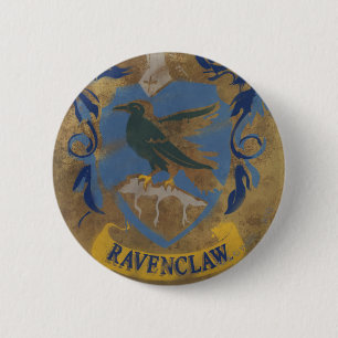 Harry Potter   Rustikales Ravenclaw-Gemälde Button
