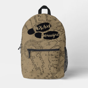 Harry Potter   SCHABERNACK ERLEDIGT™ Karten-Fußspu Bedruckter Rucksack