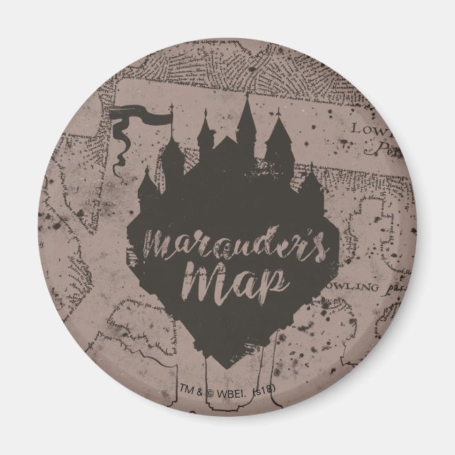 Harry Potter | Schloss HOGWARTS™ Marauder's Map Magnet (Vorne)