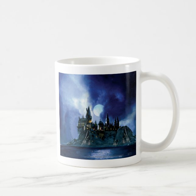 Harry Potter-Schloss | Hogwarts nachts Kaffeetasse (Rechts)