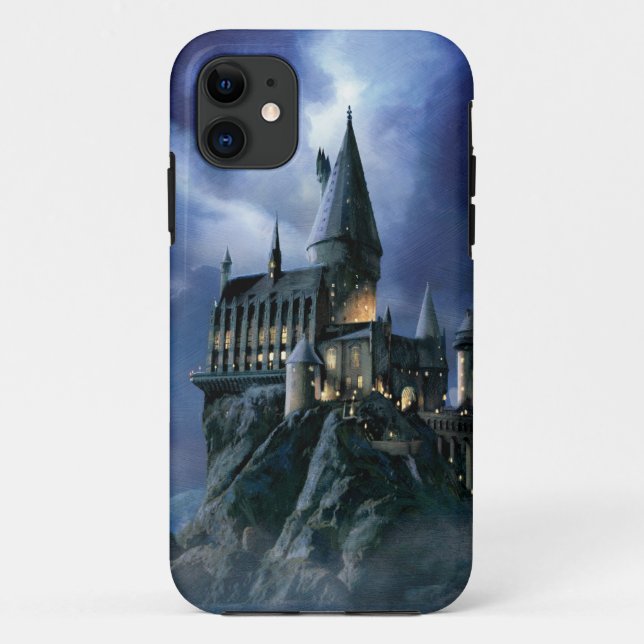 Harry Potter Schloss | Mondbeschienenes Hogwarts Case-Mate iPhone Hülle (Rückseite)