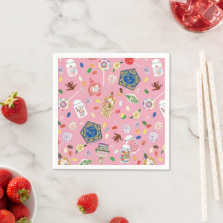 HARRY POTTER™ | Schokoladenfrosch und -muster Serviette