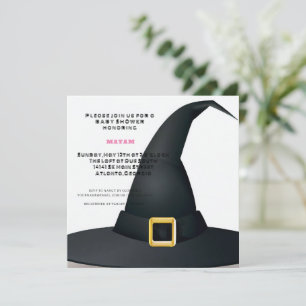 Harry Potter Schwarze Hexenhut-Babyparty Einladung