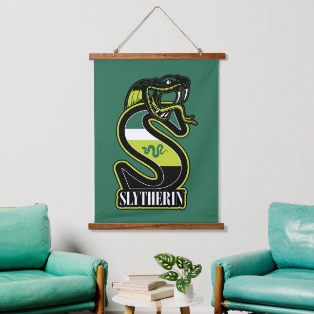 HARRY POTTER™ | SLYTHERIN™ Athletisches Abzeichen Wandteppich Mit Holzrahmen (Wohnzimmer)
