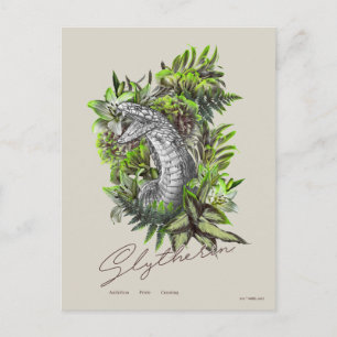 HARRY POTTER™ SLYTHERIN™ Blumengrafik Postkarte