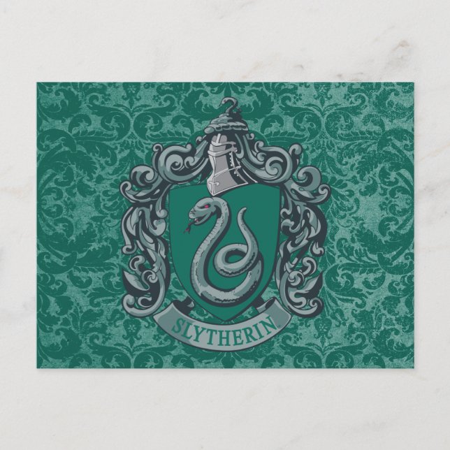 Harry Potter | Slytherin Crest Green Postkarte (Vorderseite)