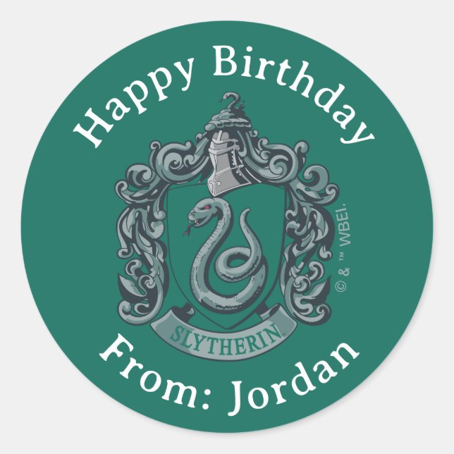 Harry Potter | Slytherin Crest Green Runder Aufkleber (Vorderseite)