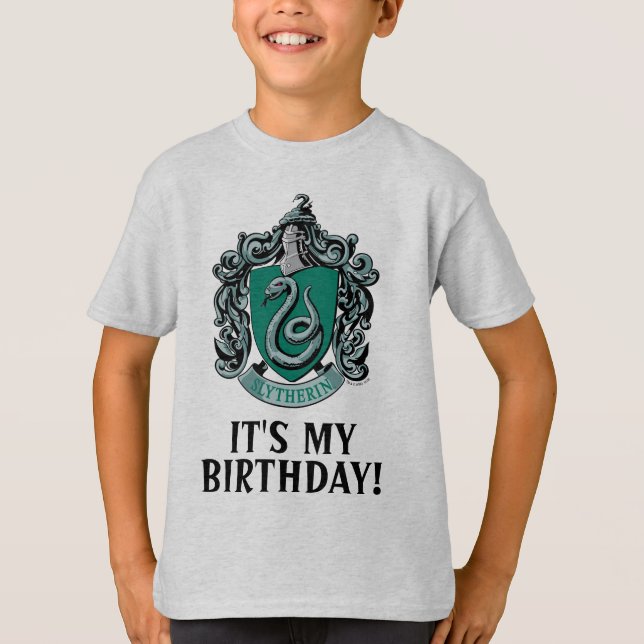 Harry Potter | Slytherin - Das ist mein Geburtstag T-Shirt (Vorderseite)
