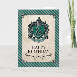 Harry Potter   Slytherin Happy Birthday Karte
