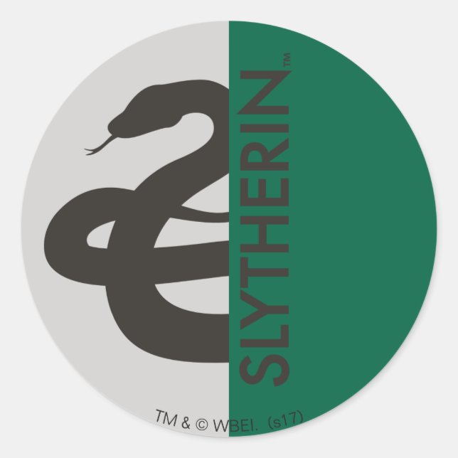 Harry Potter | Slytherin House Pride Graphic Runder Aufkleber (Vorderseite)