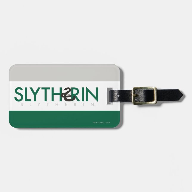 Harry Potter | Slytherin House Pride Logo Gepäckanhänger (Vorderseite horizontal)