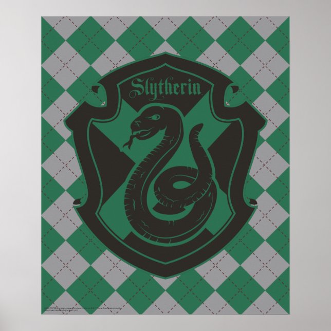 Harry Potter | Slytherin House Pride Wappen Poster (Vorne)