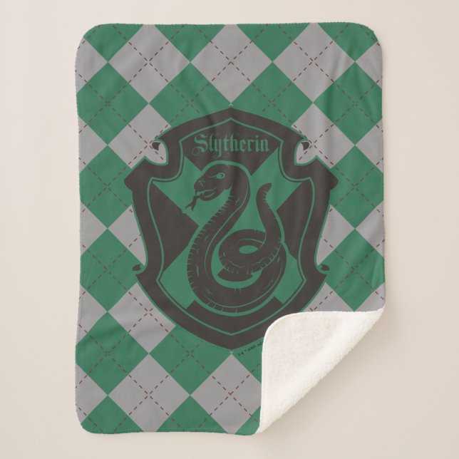 Harry Potter | Slytherin House Pride Wappen Sherpadecke (Vorderseite)
