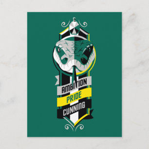 Harry Potter   SLYTHERIN™ House Tracks Sigil Postkarte