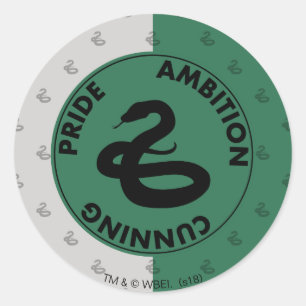 Harry Potter   SLYTHERIN™ House Traits Graphic Runder Aufkleber