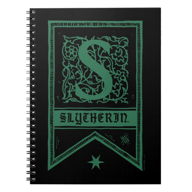 Harry Potter | Slytherin Monogram Banner Notizblock (Vorderseite)