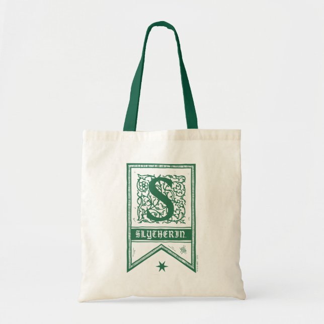 Harry Potter | Slytherin-Monogrammfahne Tragetasche (Vorne)
