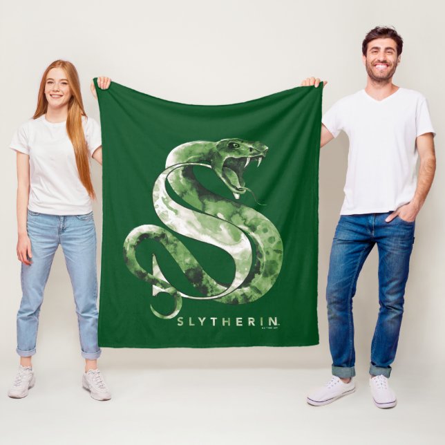Harry Potter | SLYTHERIN™ Schlange Wasserfarbe Fleecedecke (Beispiel)