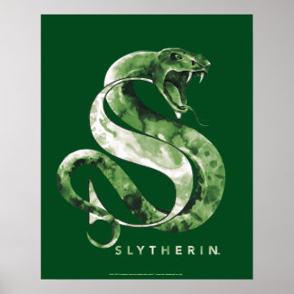 Harry Potter | SLYTHERIN™ Schlange Wasserfarbe Poster