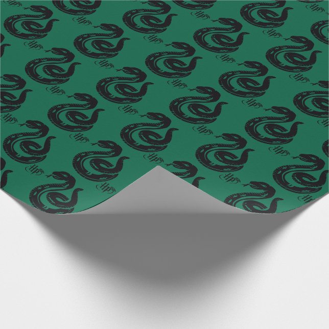 Harry Potter | Slytherin-Schlangensymbol Geschenkpapier (Ecke)