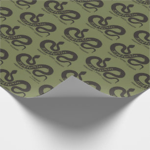 Harry Potter   SLYTHERIN™ Silhouette Typografie Geschenkpapier