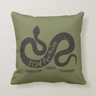 Harry Potter SLYTHERIN™ Silhouette Typografie Kissen